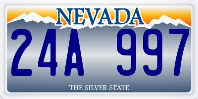 NV license plate 24A997