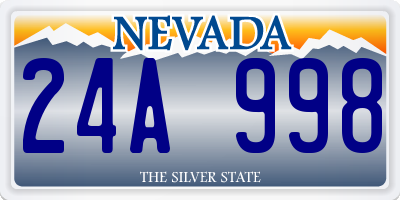 NV license plate 24A998