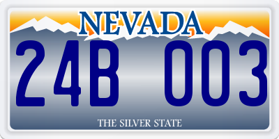 NV license plate 24B003