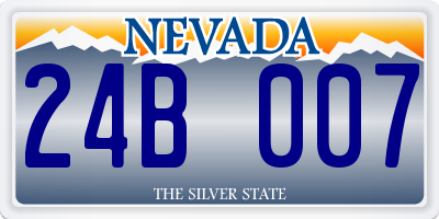 NV license plate 24B007