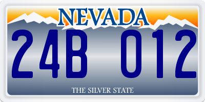 NV license plate 24B012