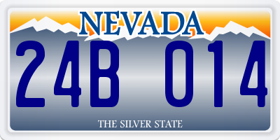 NV license plate 24B014