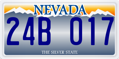 NV license plate 24B017