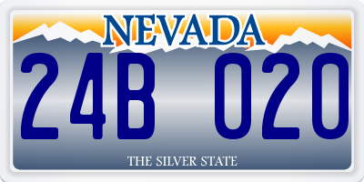 NV license plate 24B020