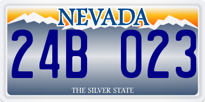 NV license plate 24B023