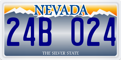 NV license plate 24B024