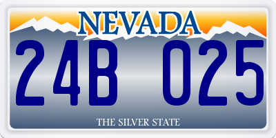 NV license plate 24B025