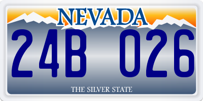 NV license plate 24B026