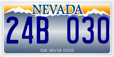 NV license plate 24B030