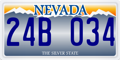 NV license plate 24B034