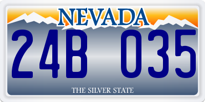 NV license plate 24B035
