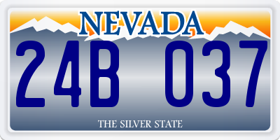 NV license plate 24B037