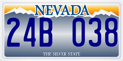 NV license plate 24B038