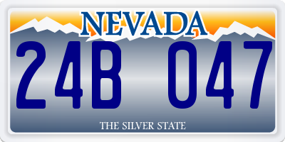 NV license plate 24B047