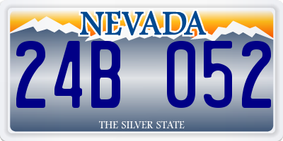 NV license plate 24B052