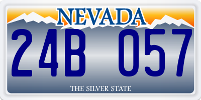 NV license plate 24B057
