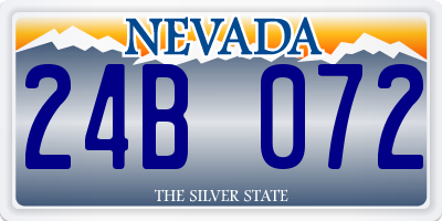 NV license plate 24B072