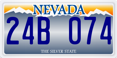 NV license plate 24B074