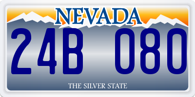 NV license plate 24B080