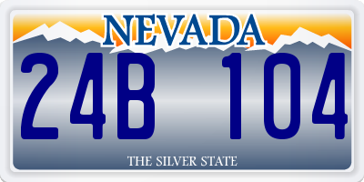 NV license plate 24B104