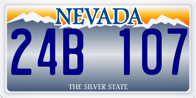 NV license plate 24B107