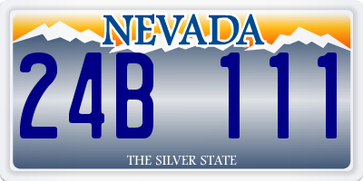 NV license plate 24B111