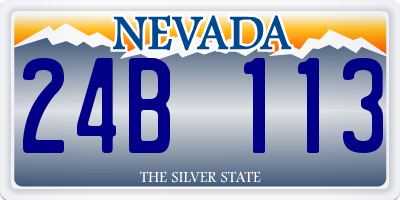 NV license plate 24B113