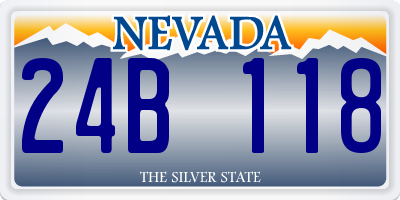 NV license plate 24B118