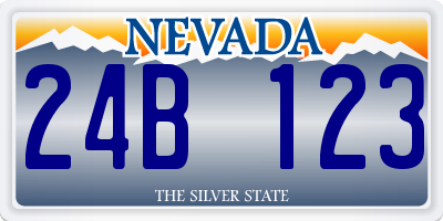 NV license plate 24B123