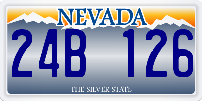 NV license plate 24B126