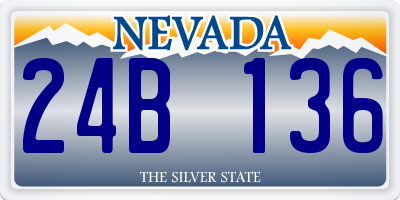 NV license plate 24B136