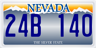 NV license plate 24B140