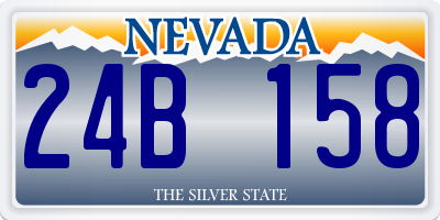 NV license plate 24B158