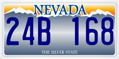 NV license plate 24B168