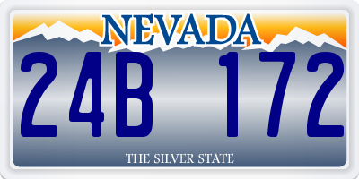 NV license plate 24B172