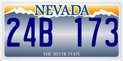 NV license plate 24B173