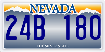 NV license plate 24B180