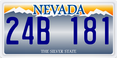 NV license plate 24B181