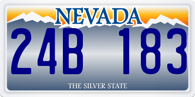 NV license plate 24B183