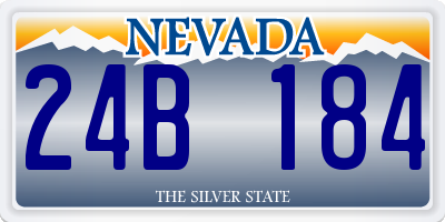 NV license plate 24B184