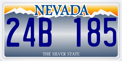 NV license plate 24B185