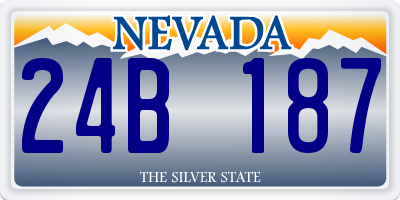 NV license plate 24B187