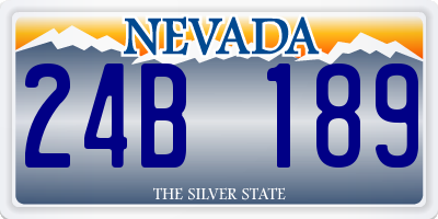 NV license plate 24B189