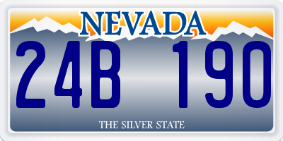 NV license plate 24B190