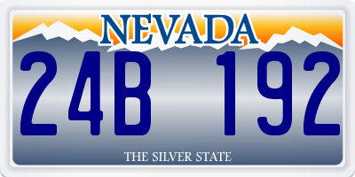 NV license plate 24B192