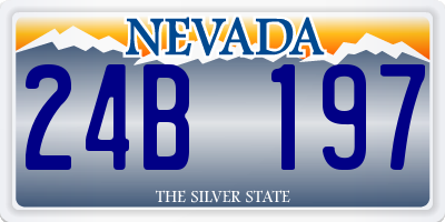 NV license plate 24B197