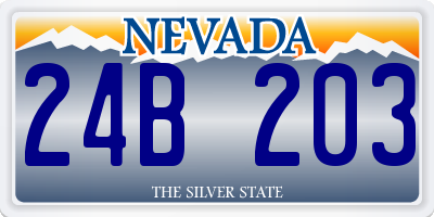 NV license plate 24B203
