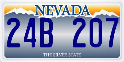 NV license plate 24B207