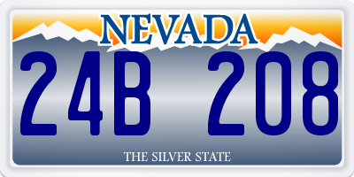 NV license plate 24B208