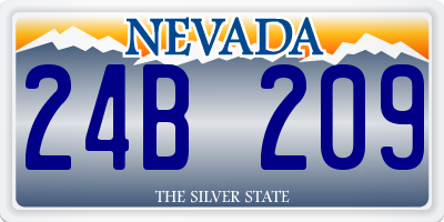 NV license plate 24B209